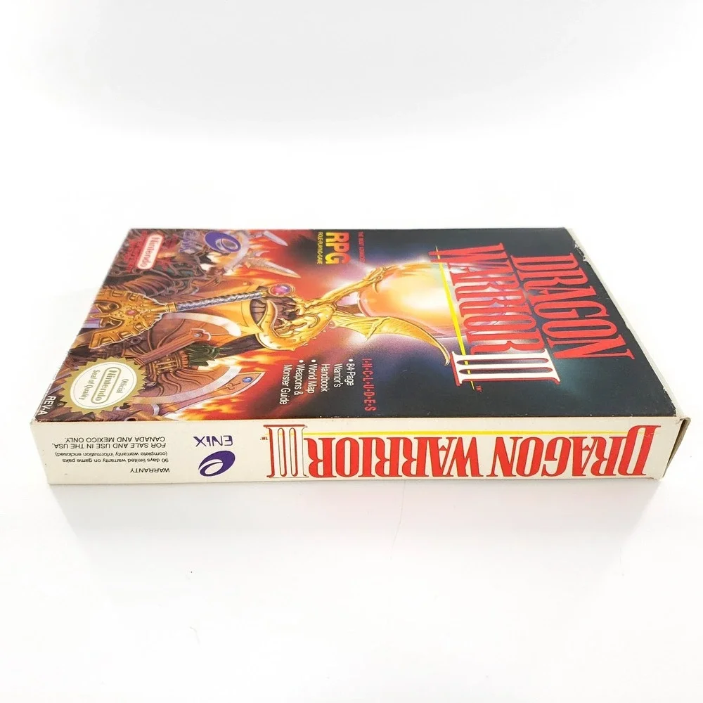 Dragon Warrior III Nintendo NES Authentic w/ Box Pristine Label No Manual Tested